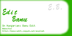 edit banu business card